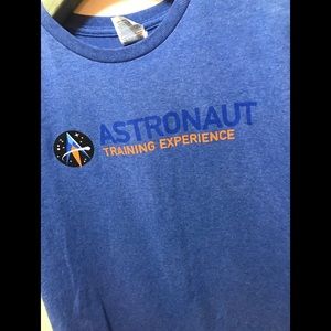 NASA Kennedy Space Center Souvenir Tee Size M Blue Astronaut Training